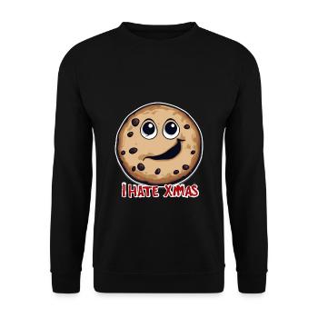 Je déteste Noël Funny Cookie Cookie Avent - Sweat-shirt Unisexe - noir - Devant - Alina (178cm) & Michal (187cm)