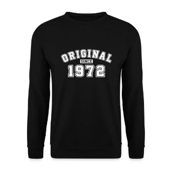 Original Since 1972 Vintage Birthday Birthday - Unisex Sweatshirt - black - Front - Alina (178cm) & Michal (187cm)