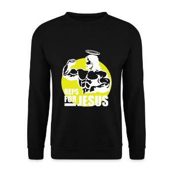 Reps for Jesus - Premium Design - Unisex Sweatshirt - black - Front - Alina (178cm) & Michal (187cm)