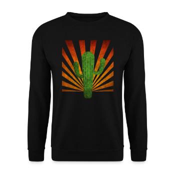 cactus - Unisex Sweatshirt - black - Front - Alina (178cm) & Michal (187cm)