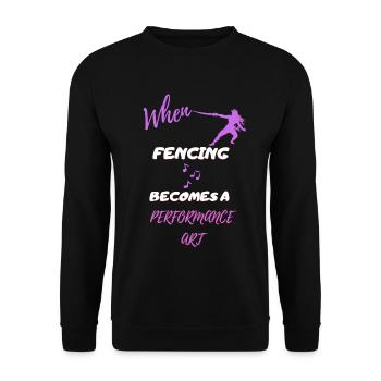 When fencing becomes a performance art - Unisex Sweatshirt - black - Front - Alina (178cm) & Michal (187cm)