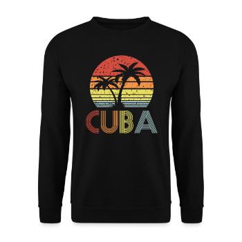 Cuba - Unisex Pullover - Schwarz - Vorne - Alina (178cm) & Michal (187cm)