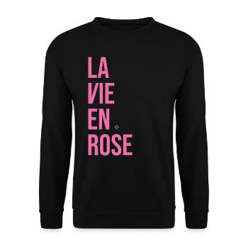 La Vie en Rose - Sweat-shirt Unisexe - noir - Devant - Alina (178cm) & Michal (187cm)