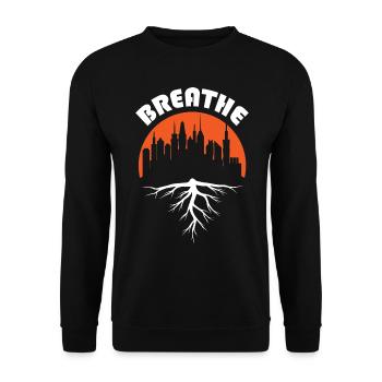 Forest or Building Save Nature - Unisex Sweatshirt - black - Front - Alina (178cm) & Michal (187cm)