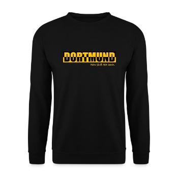 Dortmund - Meine Stadt - Mein Verein - Fußball - Unisex Pullover - Schwarz - Vorne - Alina (178cm) & Michal (187cm)
