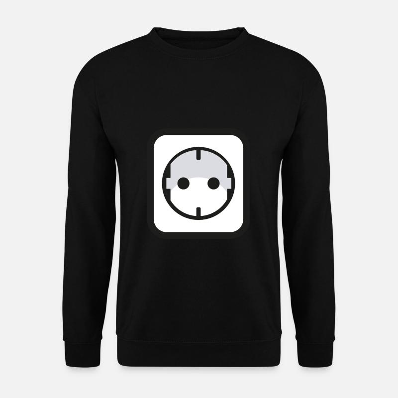 Steckdose Icon Strom Elektriker - Unisex Pullover - Schwarz