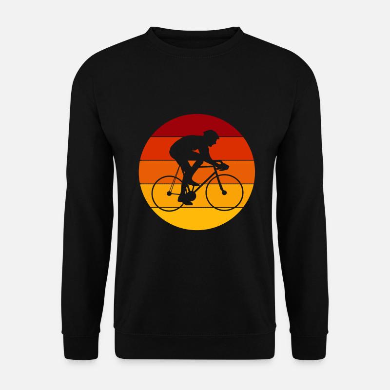 Rennradfahrer im Kreis - Unisex Pullover - Schwarz
