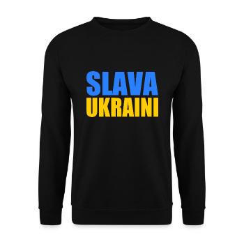Slava ukraini - Unisex Sweatshirt - black - Front - Alina (178cm) & Michal (187cm)