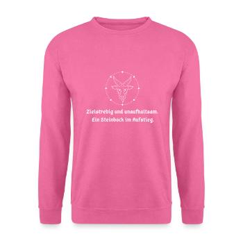 T-Shirt Sternzeichen Steinbock Astrologie Horoskop - Unisex Pullover - Pink - Vorne