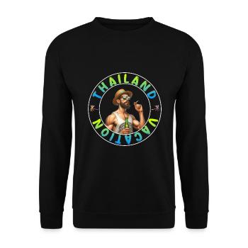 Thaïlande fête de vacances tenue pleine lune fête - Sweat-shirt Unisexe - noir - Devant - Alina (178cm) & Michal (187cm)