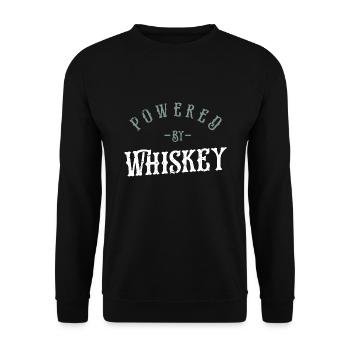 Powered By Whiskey - Whiskey - Unisex Sweatshirt - black - Front - Alina (178cm) & Michal (187cm)
