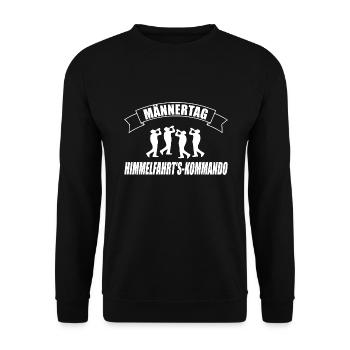 Männertag - Unisex Pullover - Schwarz - Vorne - Alina (178cm) & Michal (187cm)