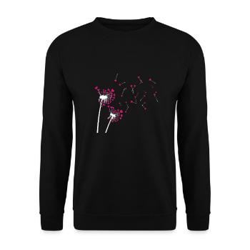 Dandelion heart - Unisex Sweatshirt - black - Front - Alina (178cm) & Michal (187cm)