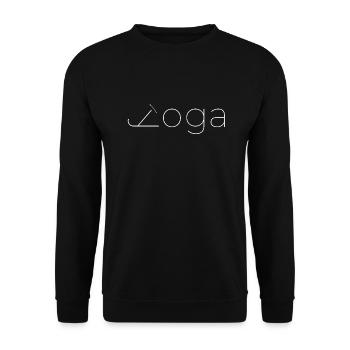 yoga - Sweat-shirt Unisexe - noir - Devant - Alina (178cm) & Michal (187cm)