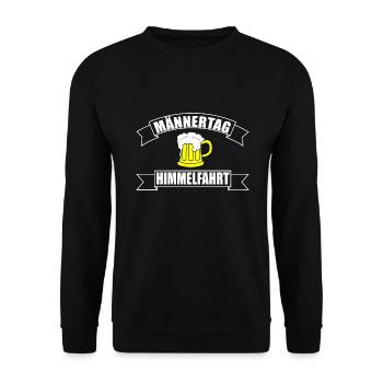 Männertag - Unisex Pullover - Schwarz - Vorne - Alina (178cm) & Michal (187cm)