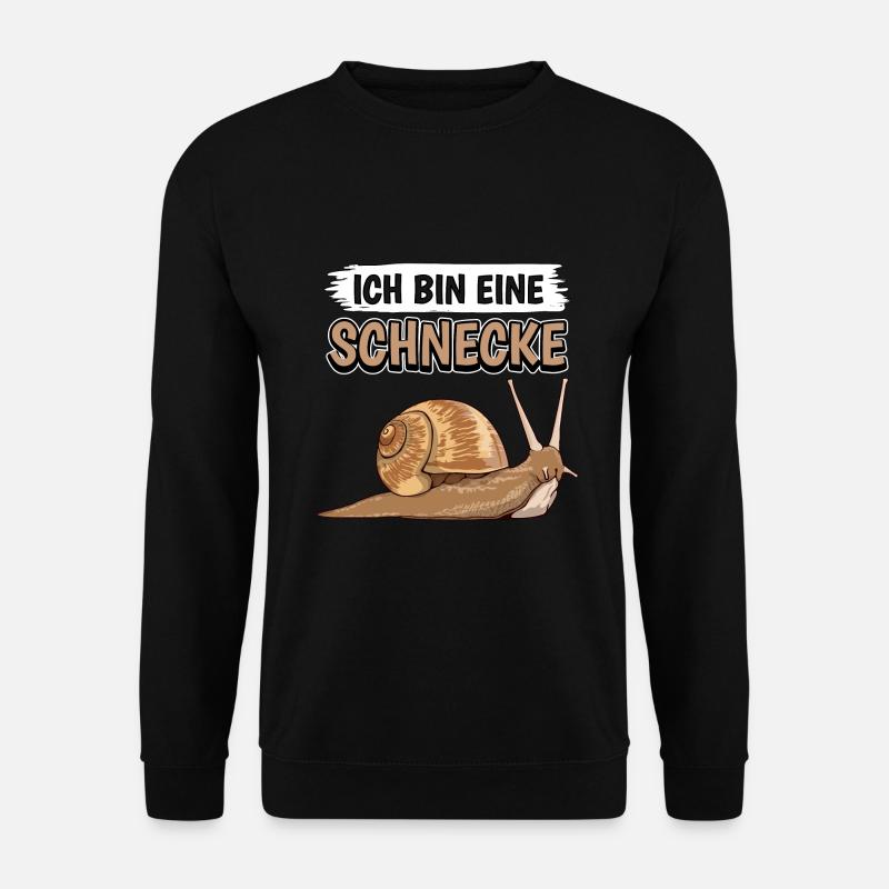 Ich bin eine Schnecke - Unisex Pullover - Schwarz