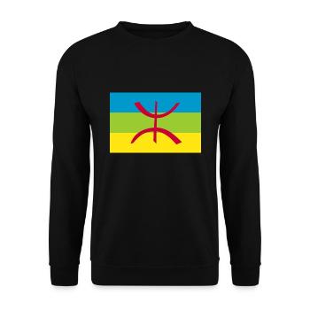 Amazigh Flag - Unisex Sweatshirt - black - Front - Alina (178cm) & Michal (187cm)