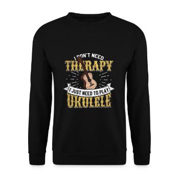 Ukulele - Unisex Pullover - Schwarz - Vorne - Alina (178cm) & Michal (187cm)