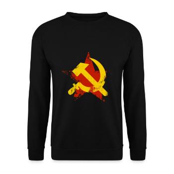 Communism Marx - Unisex Sweatshirt - black - Front - Alina (178cm) & Michal (187cm)