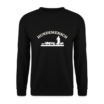 Hundemensch Hundefreund bester Freund treue Seele - Unisex Pullover - Schwarz - Vorne - Alina (178cm) & Michal (187cm)