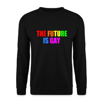 The future is gay - Unisex Sweatshirt - black - Front - Alina (178cm) & Michal (187cm)