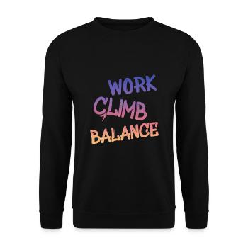 Kletterer Boulderer klettern bouldern - Unisex Pullover - Schwarz - Vorne - Alina (178cm) & Michal (187cm)