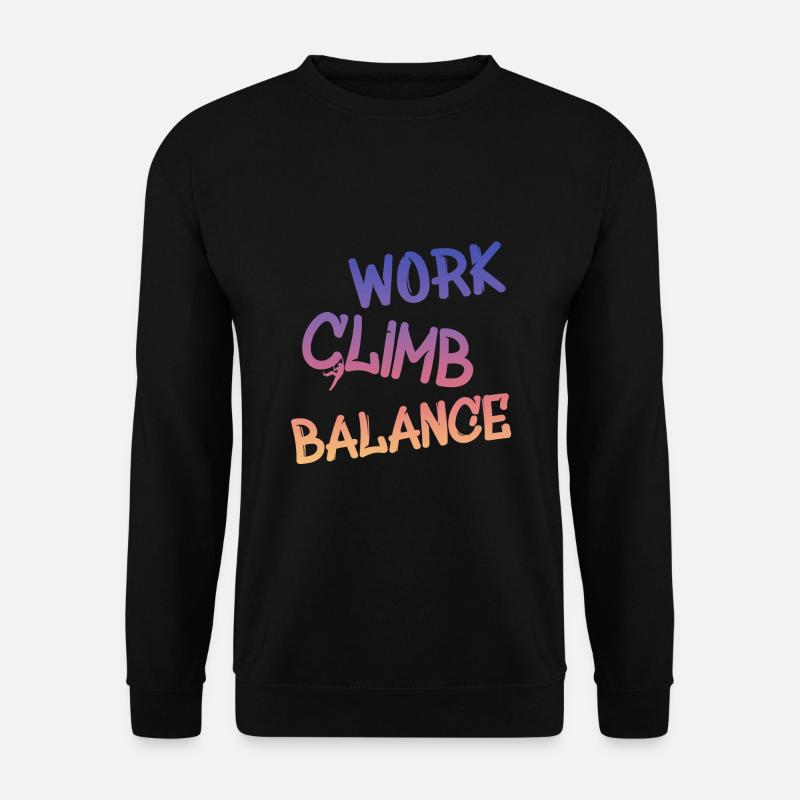 Kletterer Boulderer klettern bouldern - Unisex Pullover - Schwarz