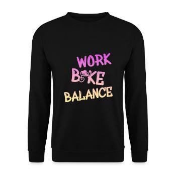 work bike balance bike biker - Unisex Pullover - Schwarz - Vorne - Alina (178cm) & Michal (187cm)