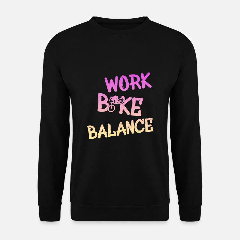 work bike balance bike biker - Unisex Pullover - Schwarz