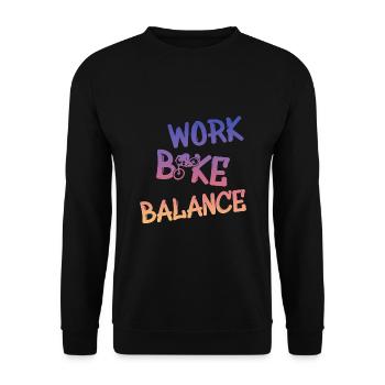 Biken Fahrrad Bike - Unisex Pullover - Schwarz - Vorne - Alina (178cm) & Michal (187cm)
