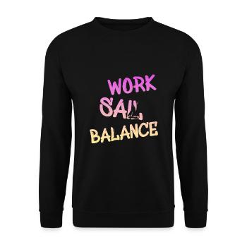 Sailing - Unisex Pullover - Schwarz - Vorne - Alina (178cm) & Michal (187cm)