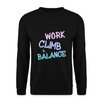 Kletter Klettersteig Kletterer Climbing - Unisex Pullover - Schwarz - Vorne - Alina (178cm) & Michal (187cm)