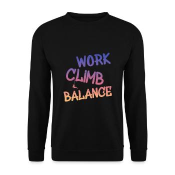 Klettern - Unisex Pullover - Schwarz - Vorne - Alina (178cm) & Michal (187cm)