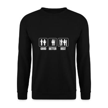 Cadeau pour le skieur d'hiver - Sweat-shirt Unisexe - noir - Devant - Alina (178cm) & Michal (187cm)