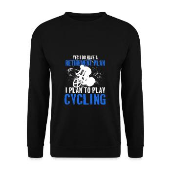 Fahrrad Fahrradfahren Rad Rennradfahrer Geschenk - Unisex Pullover - Schwarz - Vorne - Alina (178cm) & Michal (187cm)