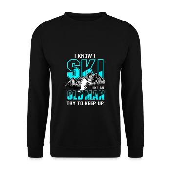 Cadeau pour le skieur d'hiver - Sweat-shirt Unisexe - noir - Devant - Alina (178cm) & Michal (187cm)
