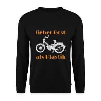 Moped 50ccm - Unisex Pullover - Schwarz - Vorne - Alina (178cm) & Michal (187cm)