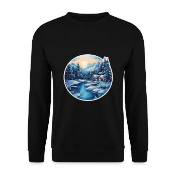 Hiver - Sweat-shirt Unisexe - noir - Devant - Alina (178cm) & Michal (187cm)