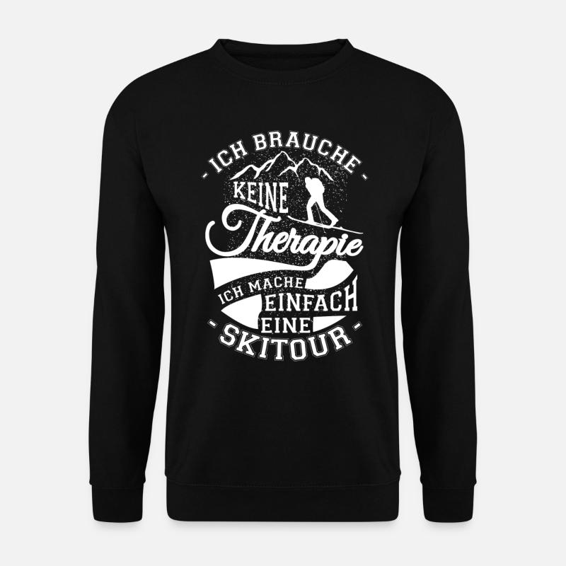 Skitour - die beste Therapie - Unisex Pullover - Schwarz