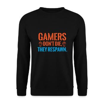 GAMER GAME LOVER GAME PARTY - Sweat-shirt Unisexe - noir - Devant - Alina (178cm) & Michal (187cm)