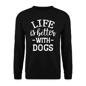 Cadeau de propriétaire de chien amoureux de chien - Sweat-shirt Unisexe - noir - Devant - Alina (178cm) & Michal (187cm)