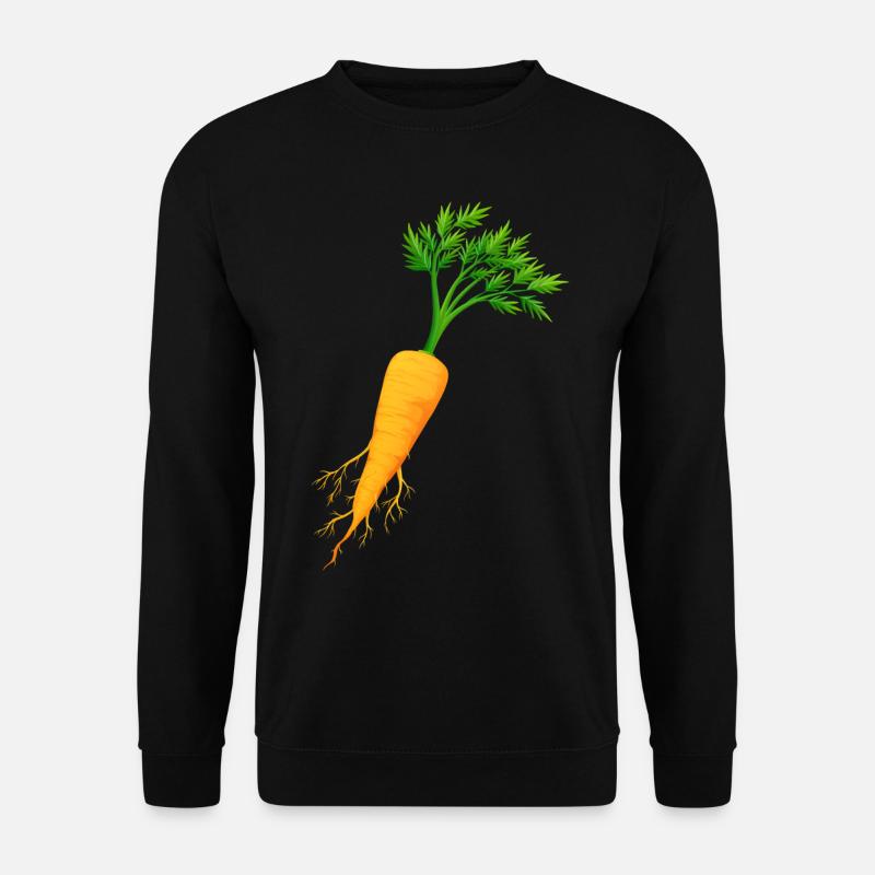Karotte - Gemüse - Vegan - Unisex Pullover - Schwarz