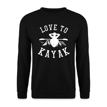 J’adore faire du kayak - Sweat-shirt Unisexe - noir - Devant - Alina (178cm) & Michal (187cm)
