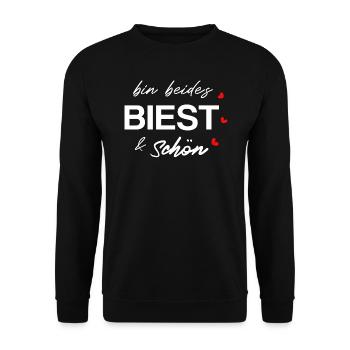 Biest schön und Biest - Unisex Pullover - Schwarz - Vorne - Alina (178cm) & Michal (187cm)