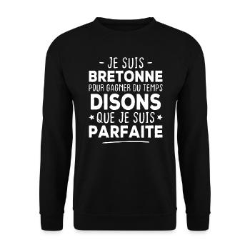 Je suis bretonne parfaite - Sweat-shirt Unisexe - noir - Devant - Alina (178cm) & Michal (187cm)