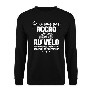 Je ne suis pas accro au vélo - Sweat-shirt Unisexe - noir - Devant - Alina (178cm) & Michal (187cm)