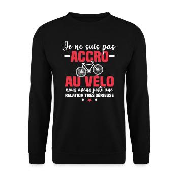 Je ne suis pas accro au vélo - Sweat-shirt Unisexe - noir - Devant - Alina (178cm) & Michal (187cm)