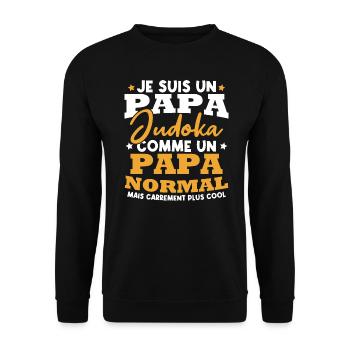 Je suis un papa judoka - Sweat-shirt Unisexe - noir - Devant - Alina (178cm) & Michal (187cm)