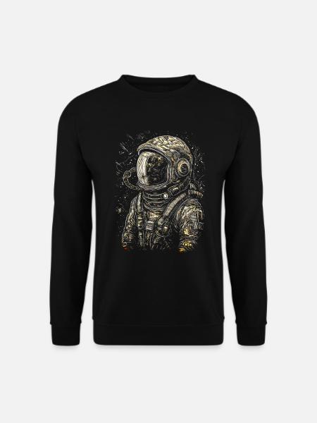 Astronaut im Retro Look - Unisex Pullover - Schwarz