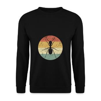 Insect ant retro gift vintage animal insect - Unisex Sweatshirt - black - Front - Alina (178cm) & Michal (187cm)